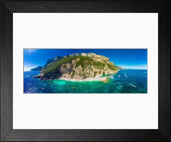 Framed Print : Aerial view of Cala Mariolu, Italy, east coast of Sardinia, Orosei gulf in the Baunei municipal Framed Print : Aerial view of Cala Mariolu, Italy, east coast of Sardinia, Orosei gulf in the Baunei municipal