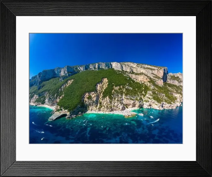 Framed Print : Aerial view of Cala Mariolu, Italy, east coast of Sardinia, Orosei gulf in the Baunei municipal Framed Print : Aerial view of Cala Mariolu, Italy, east coast of Sardinia, Orosei gulf in the Baunei municipal