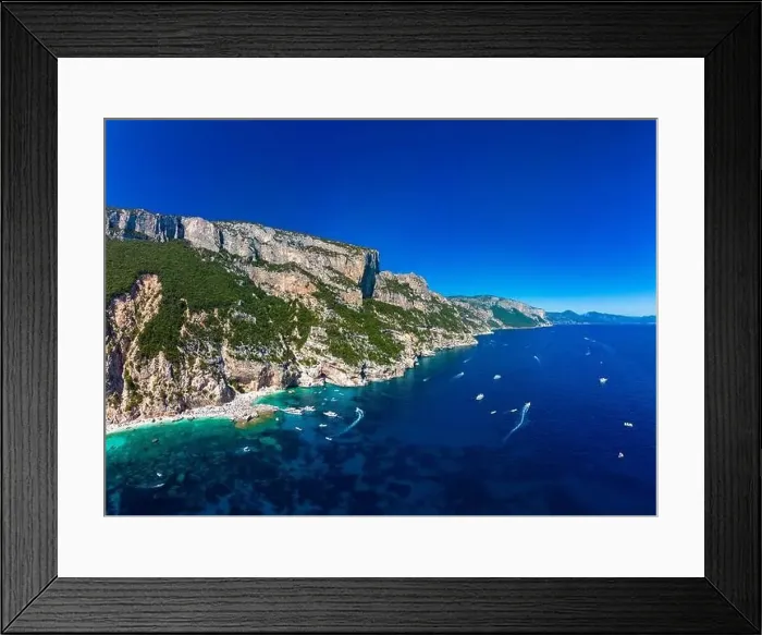 Framed Print : Aerial view of Cala Mariolu, Italy, east coast of Sardinia, Orosei gulf in the Baunei municipal Framed Print : Aerial view of Cala Mariolu, Italy, east coast of Sardinia, Orosei gulf in the Baunei municipal