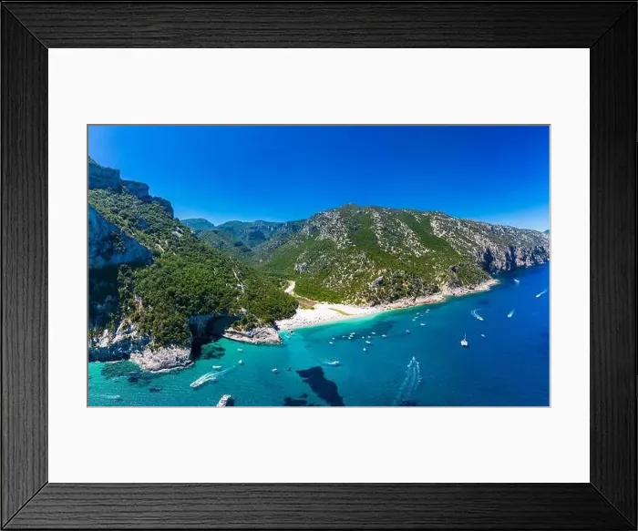 Framed Print : Aerial drone panoramic view of Cala Sisine beach in the Golf of Orosei, Sardinia, Italy Framed Print : Aerial drone panoramic view of Cala Sisine beach in the Golf of Orosei, Sardinia, Italy