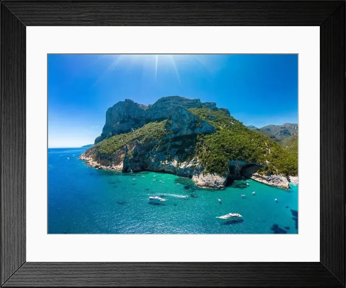 Framed Print : Aerial drone panoramic view of Cala Sisine beach in the Golf of Orosei, Sardinia, Italy Framed Print : Aerial drone panoramic view of Cala Sisine beach in the Golf of Orosei, Sardinia, Italy
