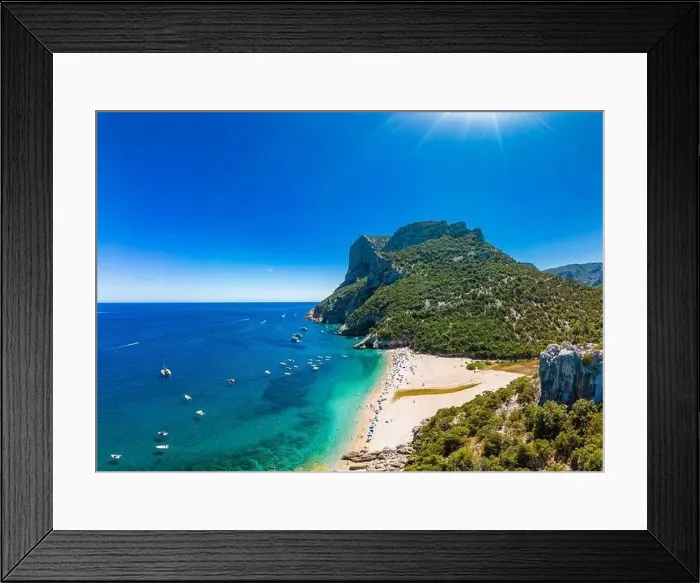 Framed Print : Aerial drone panoramic view of Cala Sisine beach in the Golf of Orosei, Sardinia, Italy Framed Print : Aerial drone panoramic view of Cala Sisine beach in the Golf of Orosei, Sardinia, Italy