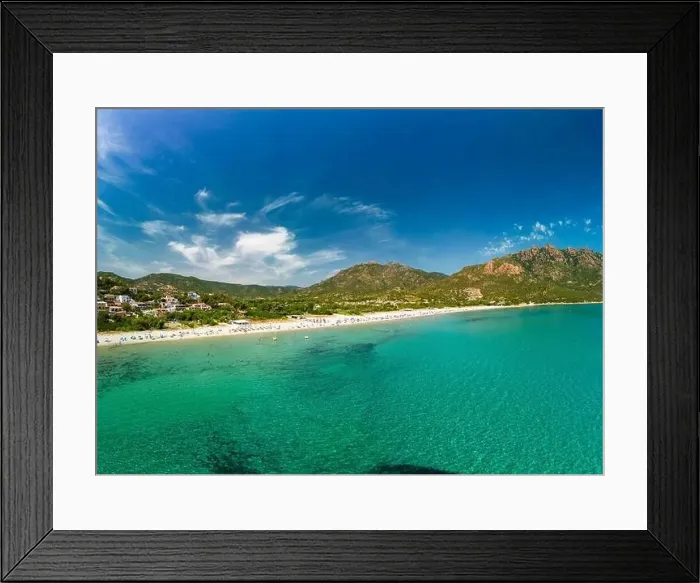 Framed Print : Aerial drone panorama of Foxi Manna beach in Tertenia. Sardinia, Italy Framed Print : Aerial drone panorama of Foxi Manna beach in Tertenia. Sardinia, Italy