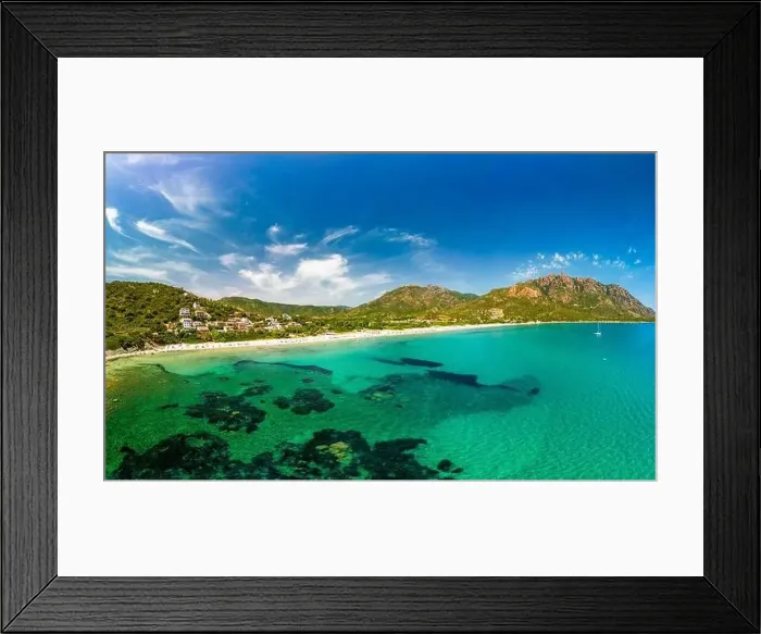 Framed Print : Aerial drone panorama of Foxi Manna beach in Tertenia. Sardinia, Italy Framed Print : Aerial drone panorama of Foxi Manna beach in Tertenia. Sardinia, Italy