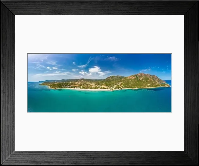 Framed Print : Aerial drone panorama of Foxi Manna beach in Tertenia. Sardinia, Italy Framed Print : Aerial drone panorama of Foxi Manna beach in Tertenia. Sardinia, Italy