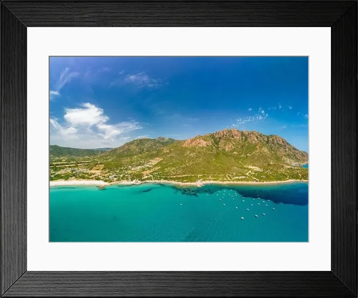 Framed Print : Aerial drone panorama of Foxi Manna beach in Tertenia. Sardinia, Italy Framed Print : Aerial drone panorama of Foxi Manna beach in Tertenia. Sardinia, Italy