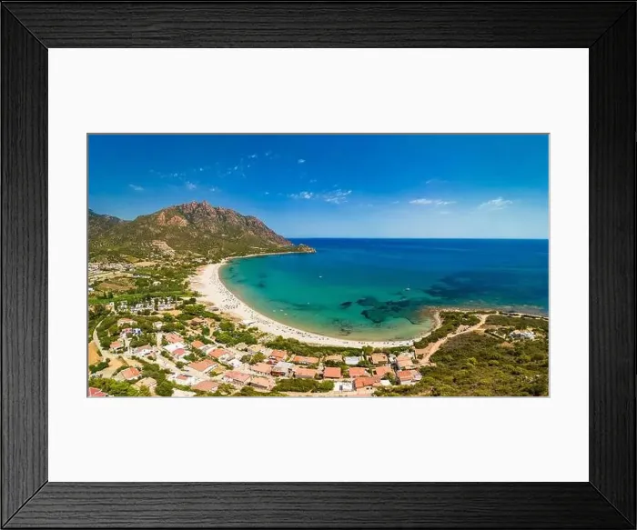 Framed Print : Aerial drone panorama of Foxi Manna beach in Tertenia. Sardinia, Italy Framed Print : Aerial drone panorama of Foxi Manna beach in Tertenia. Sardinia, Italy