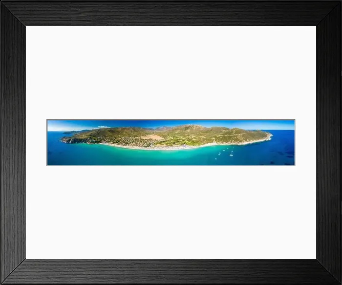 Framed Print : Aerial drone panoramic view of the Solanas beach in the province Sinnai in Sardinia, Italy Framed Print : Aerial drone panoramic view of the Solanas beach in the province Sinnai in Sardinia, Italy