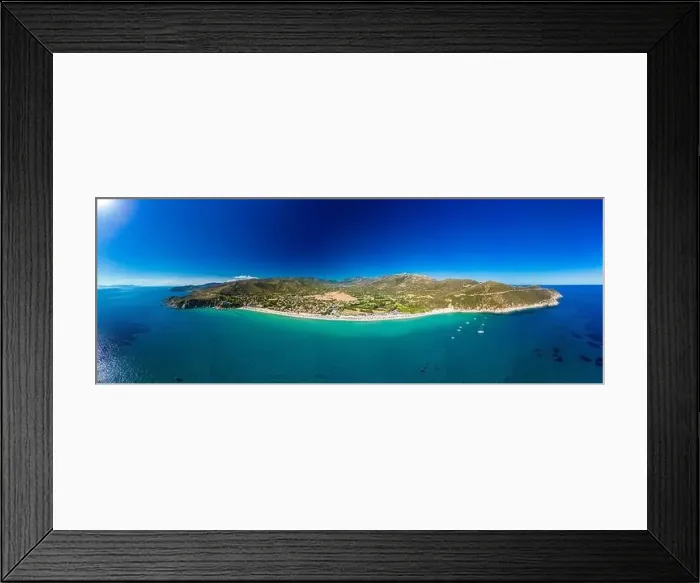 Framed Print : Aerial drone panoramic view of the Solanas beach in the province Sinnai in Sardinia, Italy Framed Print : Aerial drone panoramic view of the Solanas beach in the province Sinnai in Sardinia, Italy
