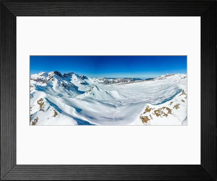 Framed Print : Ski slopes and mountains, Melchsee-Frutt mountain resort village, Switzerland in winter Framed Print : Ski slopes and mountains, Melchsee-Frutt mountain resort village, Switzerland in winter