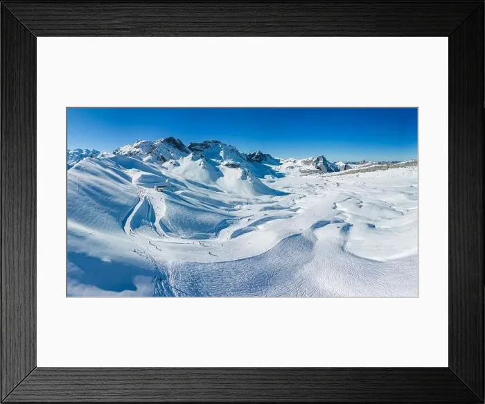 Framed Print : Ski slopes and mountains, Melchsee-Frutt mountain resort village, Switzerland in winter Framed Print : Ski slopes and mountains, Melchsee-Frutt mountain resort village, Switzerland in winter