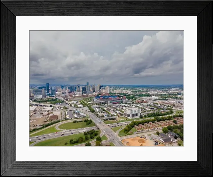 Framed Print : Aerial View Of Nashville, Tennessee Framed Print : Aerial View Of Nashville, Tennessee