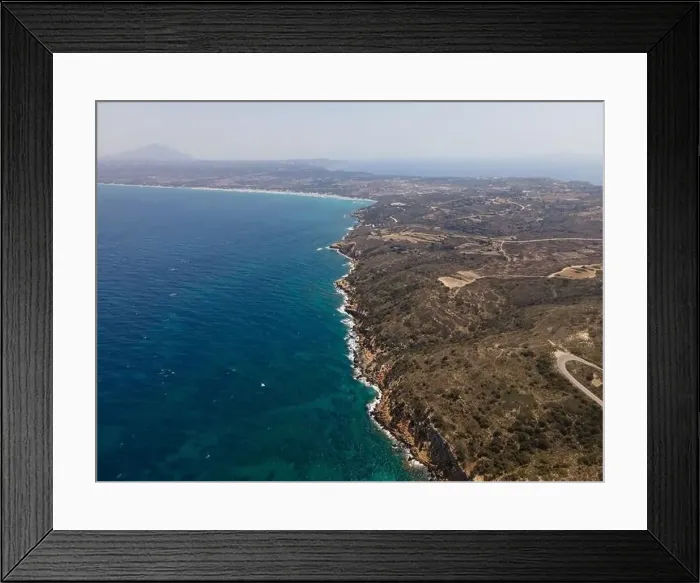Framed Print : Shot of Kos coast taken with a Dji mavic Air 2 Framed Print : Shot of Kos coast taken with a Dji mavic Air 2