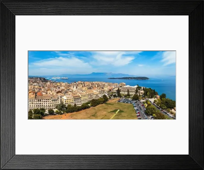 Framed Print : Panoramic view of Kerkyra, capital of Corfu island Framed Print : Panoramic view of Kerkyra, capital of Corfu island