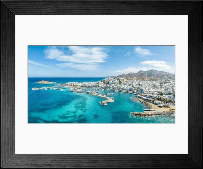 Framed Print : Panorama of Naxos Chora town, Naxos island, Greece Cyclades Framed Print : Panorama of Naxos Chora town, Naxos island, Greece Cyclades