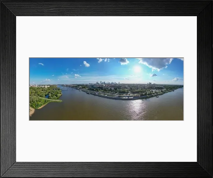 Framed Print : Aerial panorama of Warsaw, Poland over the Vistual river and City center in a distance Old town Framed Print : Aerial panorama of Warsaw, Poland over the Vistual river and City center in a distance Old town