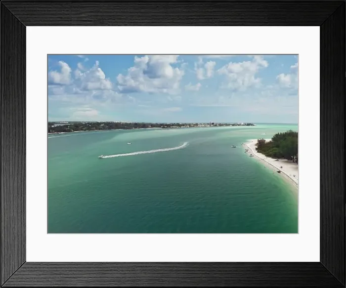 Framed Print : Aerial view of Lido key near Sarasota Florida. Drone Shot Framed Print : Aerial view of Lido key near Sarasota Florida. Drone Shot