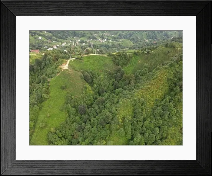 Framed Print : An aerial view of the villages of Rize, Turkey's most natural city Framed Print : An aerial view of the villages of Rize, Turkey's most natural city