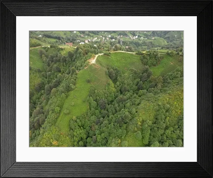 Framed Print : An aerial view of the villages of Rize, Turkey's most natural city Framed Print : An aerial view of the villages of Rize, Turkey's most natural city