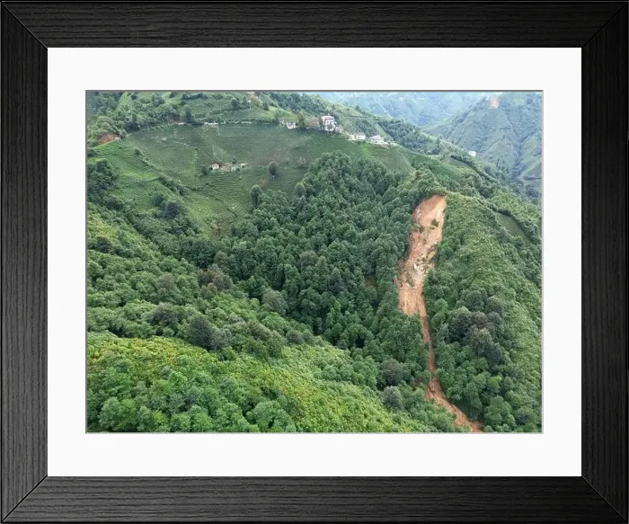 Framed Print : An aerial view of the villages of Rize, Turkey's most natural city Framed Print : An aerial view of the villages of Rize, Turkey's most natural city