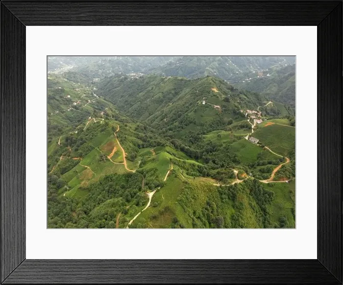 Framed Print : An aerial view of the villages of Rize, Turkey's most natural city Framed Print : An aerial view of the villages of Rize, Turkey's most natural city