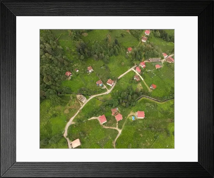 Framed Print : An aerial view of the villages of Rize, Turkey's most natural city Framed Print : An aerial view of the villages of Rize, Turkey's most natural city