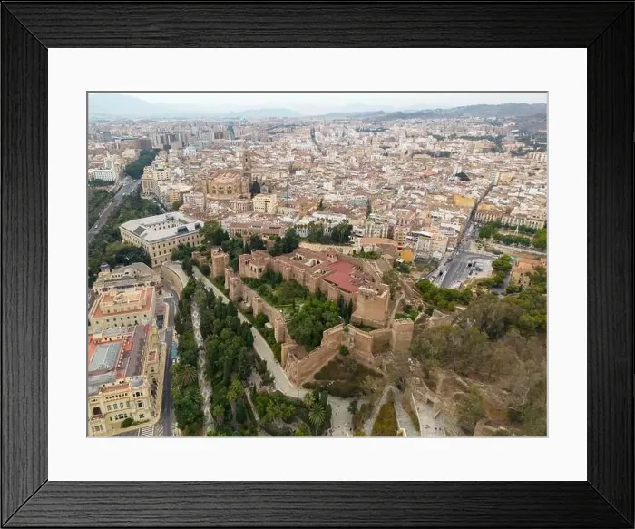 Framed Print : aerial view of the beautiful city of Malaga in the south of Spain Framed Print : aerial view of the beautiful city of Malaga in the south of Spain