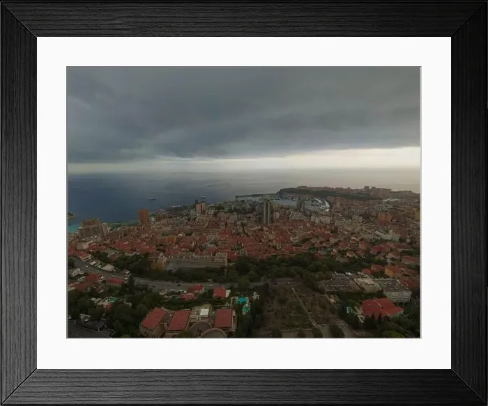 Framed Print : Aerial view over the city of Monaco Framed Print : Aerial view over the city of Monaco