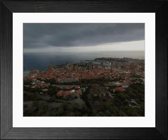 Framed Print : Aerial view over the city of Monaco Framed Print : Aerial view over the city of Monaco