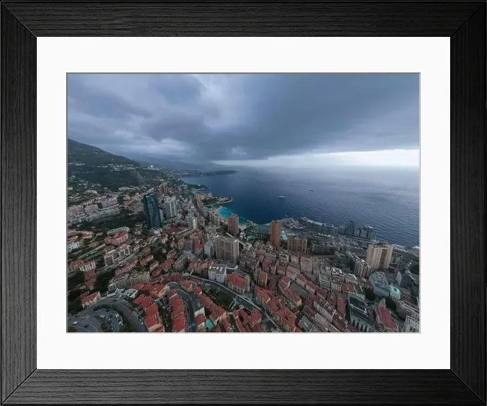 Framed Print : Aerial view over the city of Monaco Framed Print : Aerial view over the city of Monaco