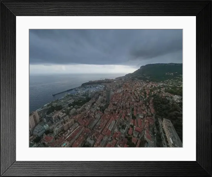 Framed Print : Aerial view over the city of Monaco Framed Print : Aerial view over the city of Monaco