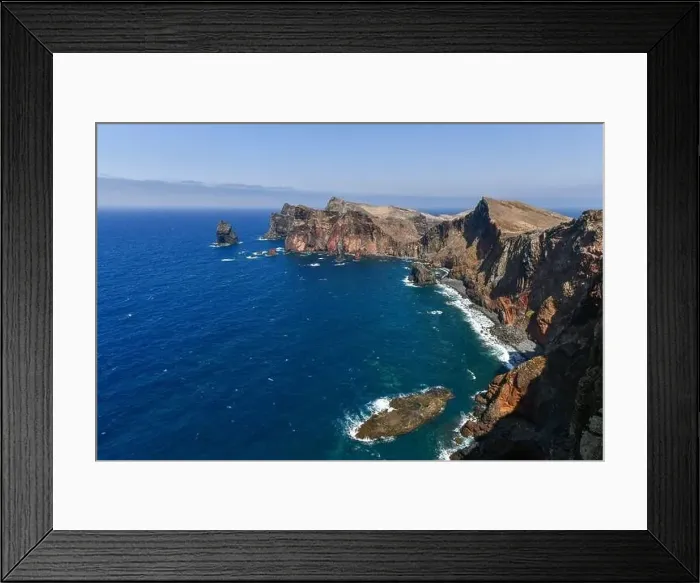 Framed Print : Miradouro da Ponta do Rosto and the cliffs in Madeira, Portugal