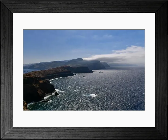 Framed Print : Miradouro da Ponta do Rosto and the cliffs in Madeira, Portugal