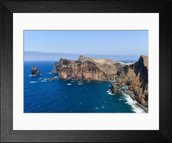 Framed Print : Miradouro da Ponta do Rosto and the cliffs in Madeira, Portugal