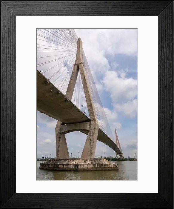 Framed Print : Hau River Bridge at Can Tho, Vietnam Framed Print : Hau River Bridge at Can Tho, Vietnam