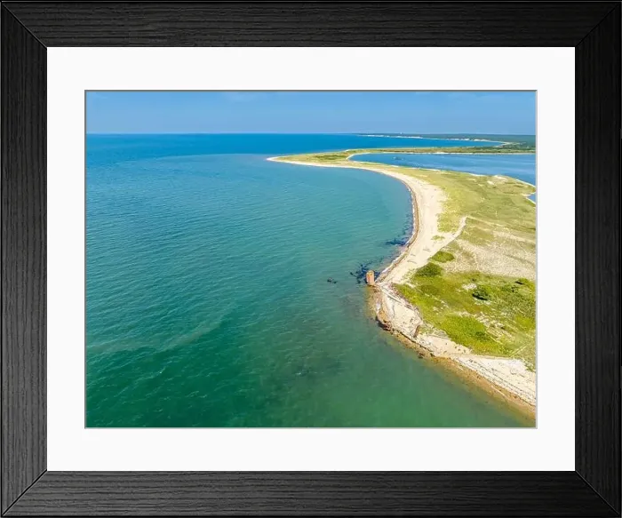 Framed Print : aerial view of the ruins on gardiners point island Framed Print : aerial view of the ruins on gardiners point island