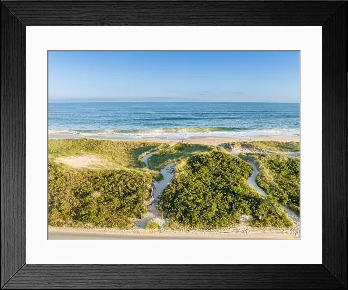 Framed Print : aerial view of kirk beach, montauk Framed Print : aerial view of kirk beach, montauk