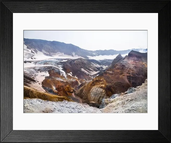 Framed Print : Fumaroles, geysers, Kamchatka green energy Mutnovsky volcano Framed Print : Fumaroles, geysers, Kamchatka green energy Mutnovsky volcano
