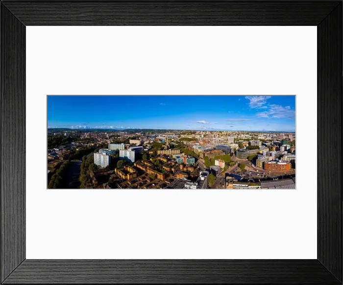 Framed Print : Aerial view of central Bristol in sunny morning, England Framed Print : Aerial view of central Bristol in sunny morning, England