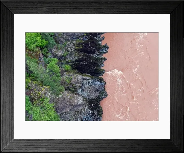 Framed Print : Aerial view of the Bulkley River by Hagwilget Canyon Suspension Bridge, Hagwilget, British Columbia, Canada Framed Print : Aerial view of the Bulkley River by Hagwilget Canyon Suspension Bridge, Hagwilget, British Columbia, Canada