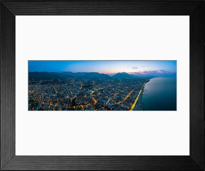 Framed Print : Sunrise over Alanya Beach from a drone, Turkish Riviera on Mediterranean Coast, Antalya, Turkey Framed Print : Sunrise over Alanya Beach from a drone, Turkish Riviera on Mediterranean Coast, Antalya, Turkey