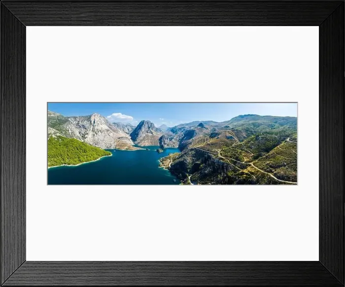 Framed Print : Panorama over GREEN CANYON from a drone, Alanya, Turkey