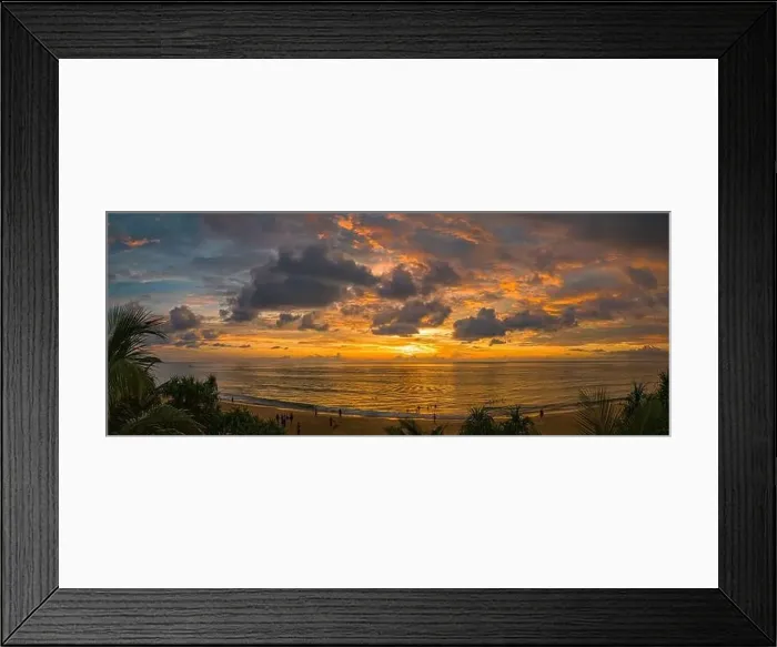 Framed Print : aerial view amazing sky in sunset above the ocean at Karon beach Phuket Framed Print : aerial view amazing sky in sunset above the ocean at Karon beach Phuket