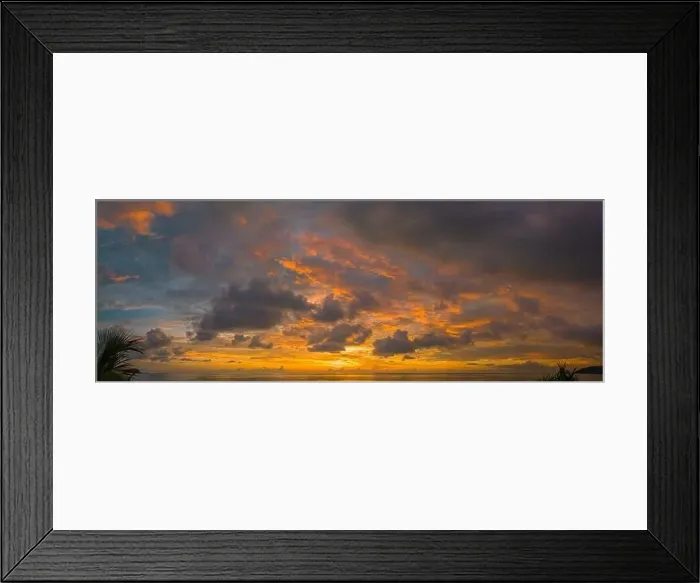 Framed Print : aerial view amazing sky in sunset above the ocean at Karon beach Phuket Framed Print : aerial view amazing sky in sunset above the ocean at Karon beach Phuket