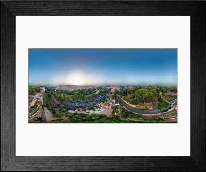 Framed Print : Rome and the Tiber in the evening at sunset. View from the Orange Garden Framed Print : Rome and the Tiber in the evening at sunset. View from the Orange Garden