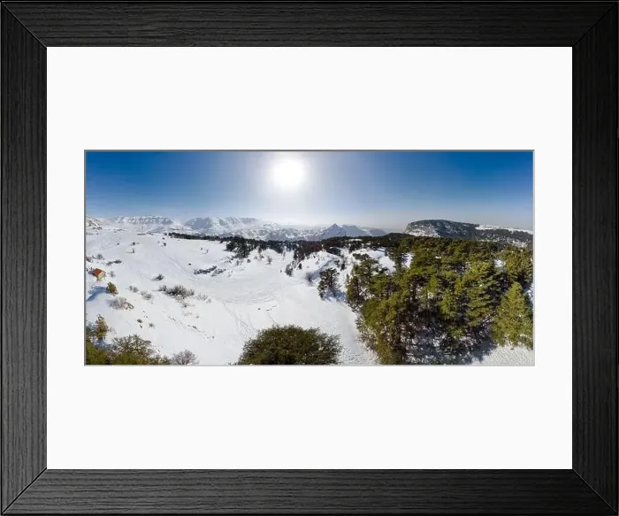 Framed Print : Drone view of Mount Lebanon mountain range Framed Print : Drone view of Mount Lebanon mountain range
