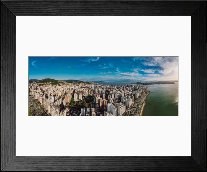 Framed Print : Florianopolis panorama. Modern buildings in Brazilian city Framed Print : Florianopolis panorama. Modern buildings in Brazilian city