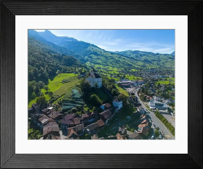 Framed Print : Beautiful view of top to Werdenberg castle Framed Print : Beautiful view of top to Werdenberg castle