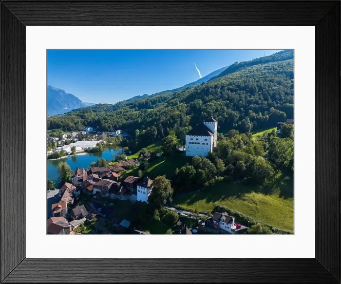 Framed Print : Beautiful view of top to Werdenberg castle Framed Print : Beautiful view of top to Werdenberg castle