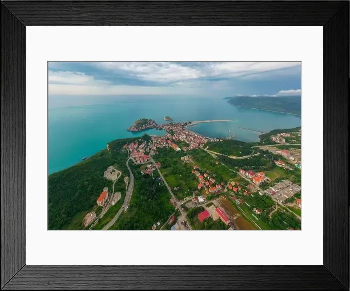 Framed Print : Beautiful cityscape on the mountains over Black-sea, Amasra. Amasra traditional Turkish architecture Framed Print : Beautiful cityscape on the mountains over Black-sea, Amasra. Amasra traditional Turkish architecture